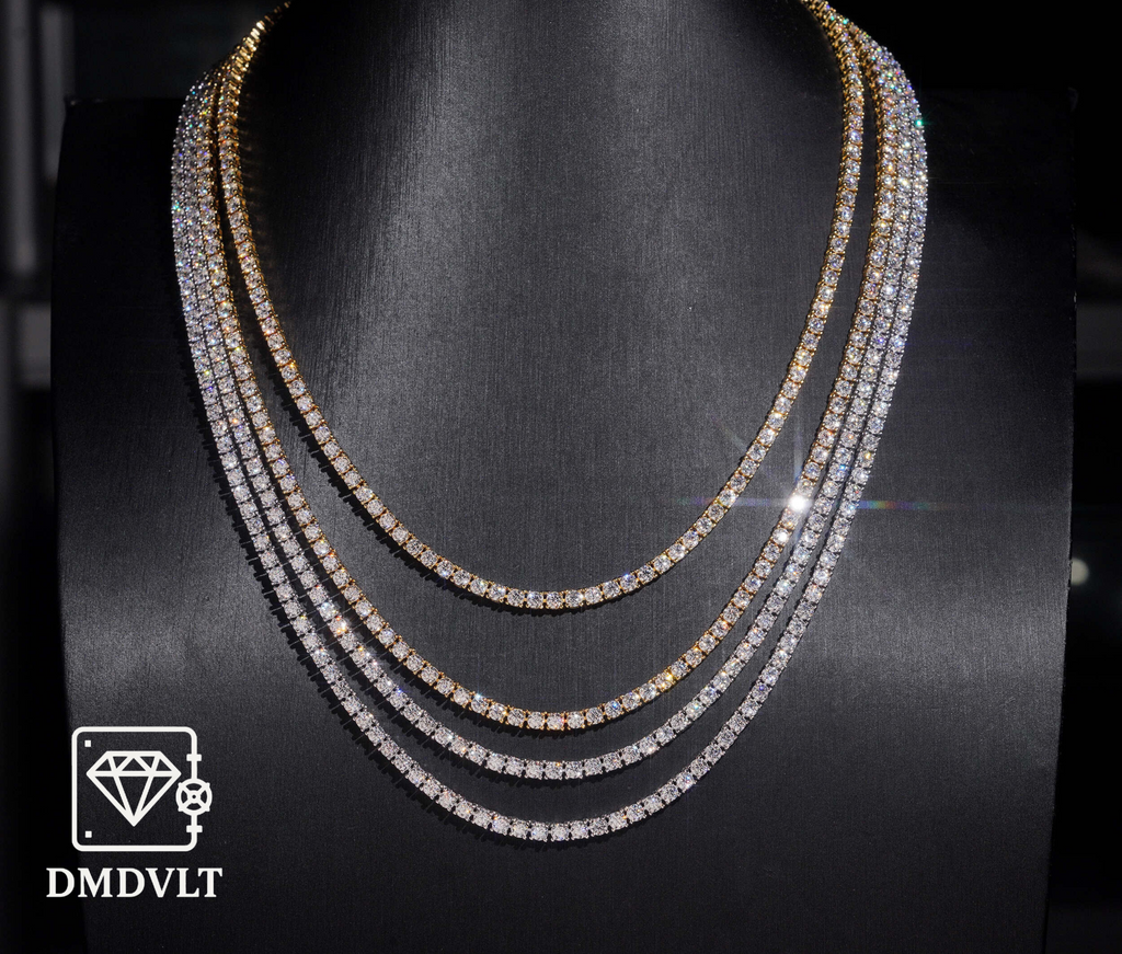 3mm VVS Lab Stone Tennis Bracelet and Chain (6"- 24")