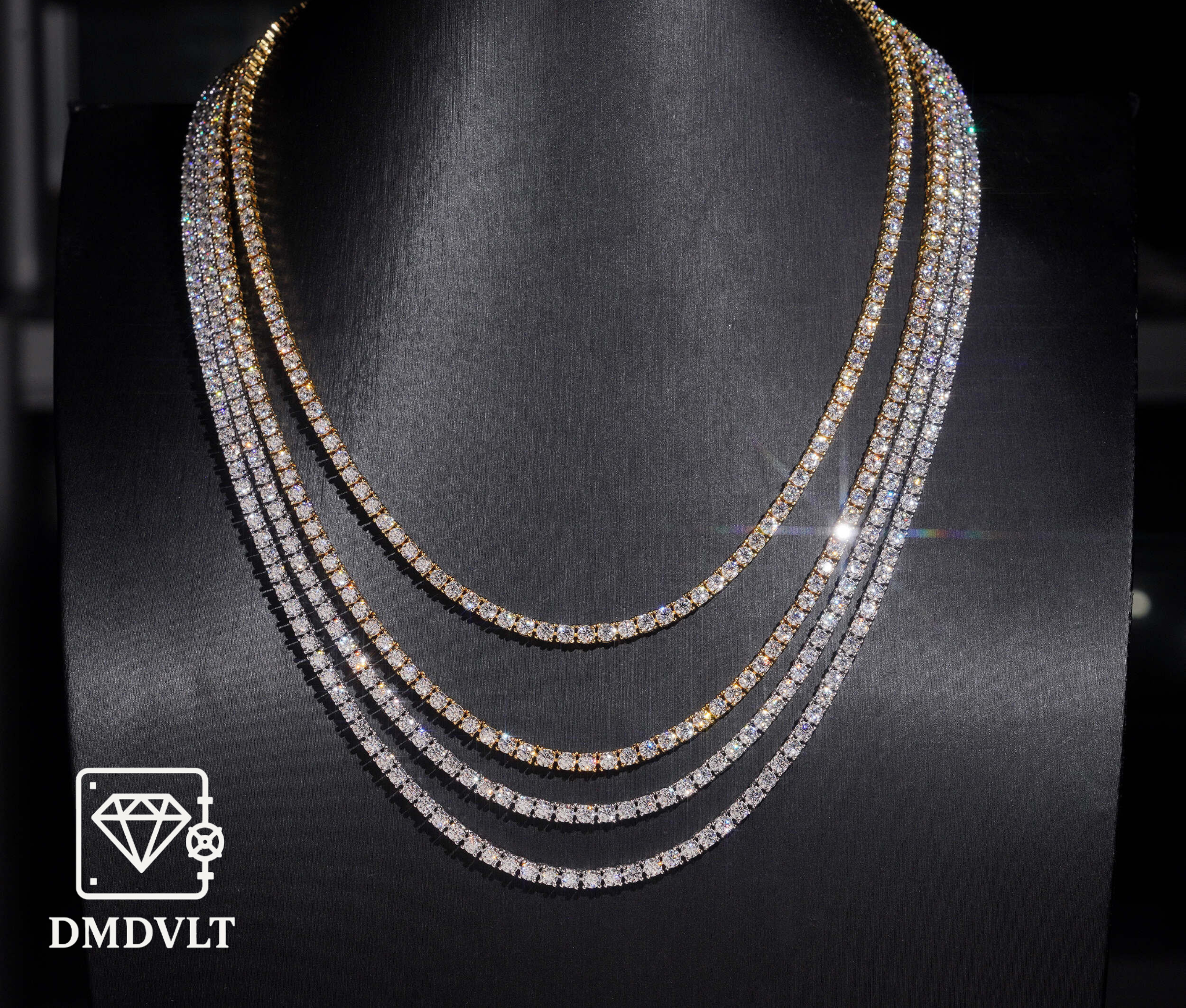 3mm VVS Lab Stone Tennis Bracelet and Chain (6"- 24")