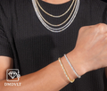 3mm VVS Lab Stone Tennis Bracelet and Chain (6"- 24")