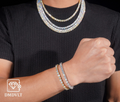 5mm VVS Lab Stone Tennis Bracelet and Chain (6"- 24")