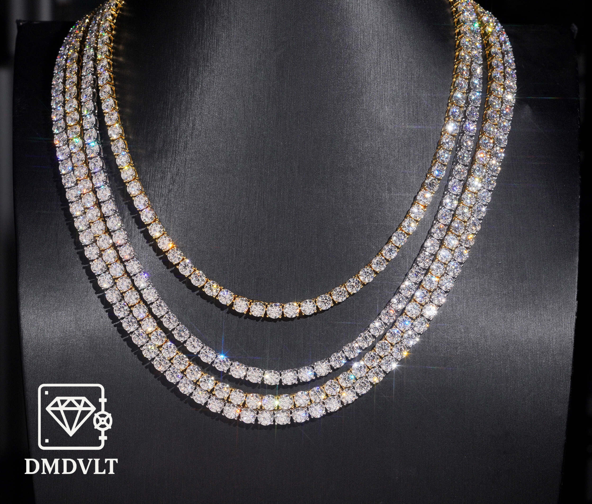 5mm VVS Lab Stone Tennis Bracelet and Chain (6"- 24")