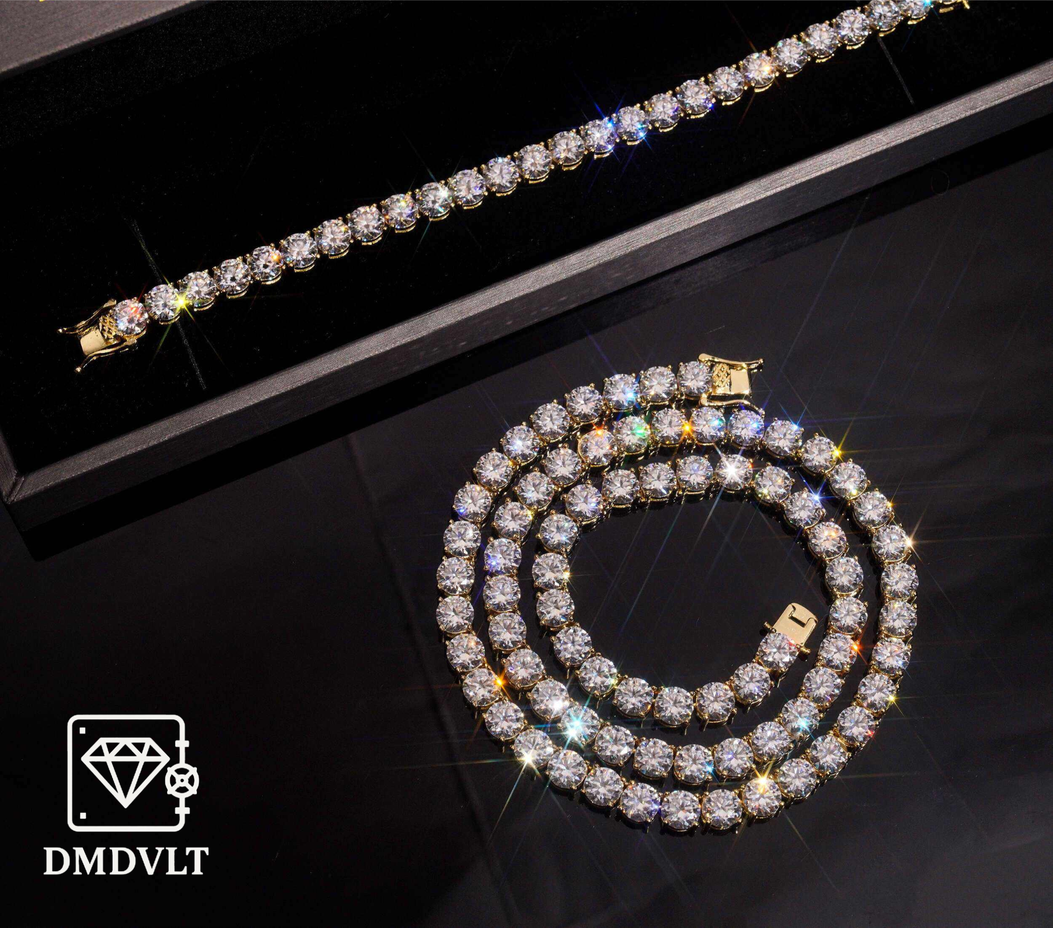 6.5mm VVS Lab Stone Tennis Bracelet and Chain (6"- 24")