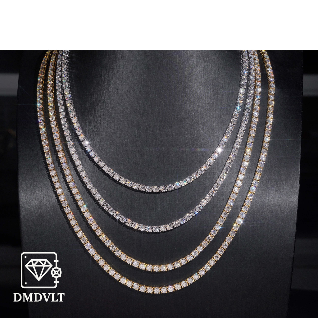 4mm VVS Lab Stone Tennis Bracelet and Chain (6"- 24")