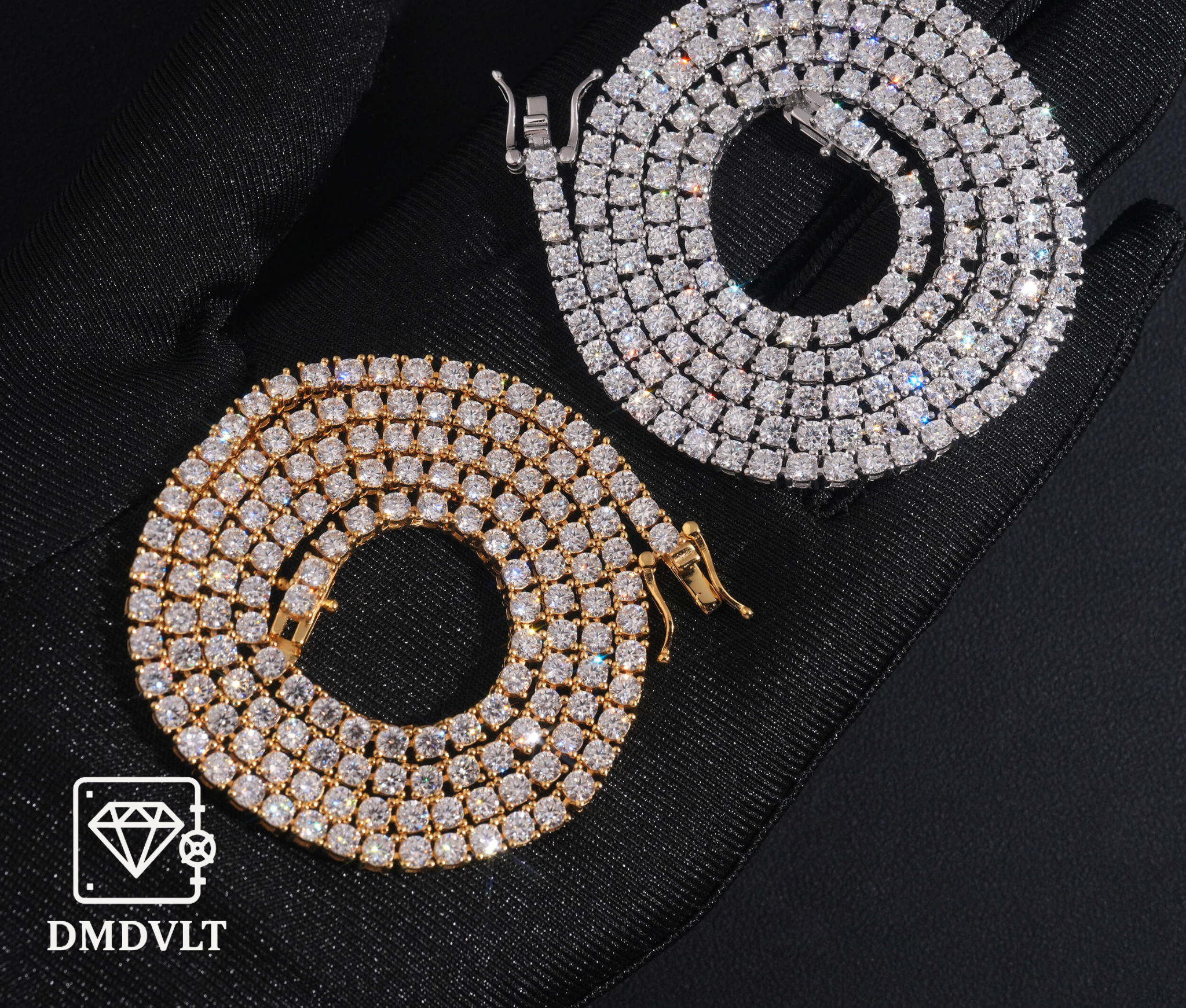 3mm VVS Lab Stone Tennis Bracelet and Chain (6"- 24")