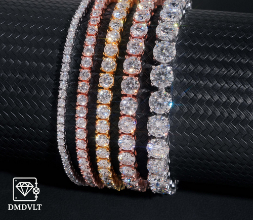 5mm VVS Lab Stone Tennis Bracelet and Chain (6"- 24")